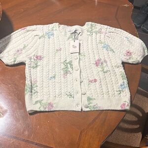 Sincerely Jules Cream Floral Cardigan